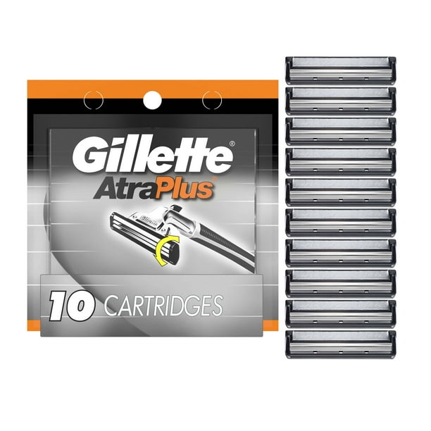 Gillette Recambios de Cuchillas de Afeitar para Hombre Atra Plus, 10 Unidades