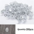 thumbnail image 5 of 200 Pieces Bed Skirt Pins Clear Heads Twist Pins Furniture Chair Pads Glide Nails, 5 of 5