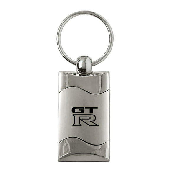 Nissan GTR Rectangular Wave Key Ring (Silver)