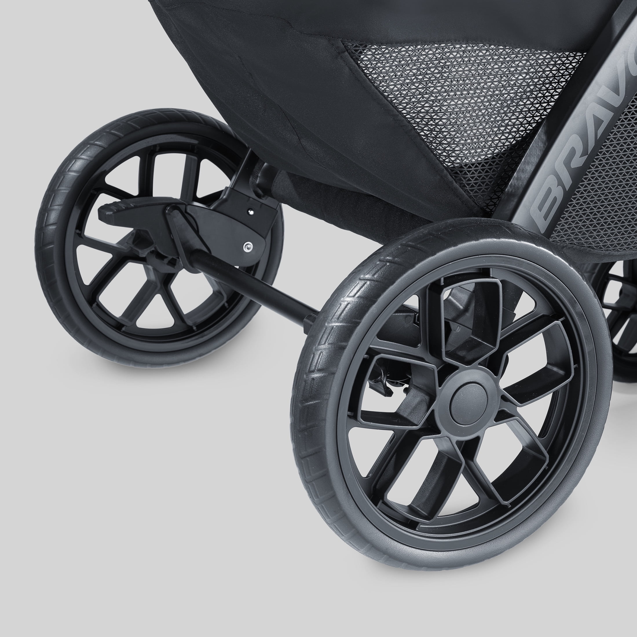 Chicco Bravo® LE ClearTex® Trio Travel System Stroller with KeyFit Max ClearTex® Infant Car Seat  - Atlas (Grey), New