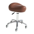 thumbnail image 1 of Elodie Saddle Stool Adjustable Nail Beauty Pulley Work Chair for Lab Salon Manicure Brown, 1 of 8