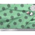 thumbnail image 2 of Soimoi Green Cotton Duck Fabric Artistic Floral Fabric Prints By Yard 42 Inch Wide, 2 of 3