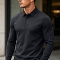 thumbnail image 6 of Workout Shirt Dqueduo Summer Men's Short-sleeved T-shirt Refreshing Breathable Loose-fitting Middle-aged Business Casual Color Top Shirt for Men Black XL, 6 of 8