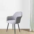 thumbnail image 4 of Fun protectora para silla de comedor de poliéster Jacquard elástico suave, fun protectora para asiento, fun para asiento de sillón para comedor, hogar, cocina gris Gloria fundas de sofá de comedor, 4 of 9