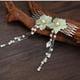 thumbnail image 4 of Juego de accesorios de peines para el cabello con borlas de boda china tradicional encantadora de 2 uds. Verde Yuyangstore Peine nupcial, 4 of 8