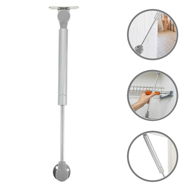 WEUVEB Silver Hydraulic Gas Rod for Cabinet Lifting Support Frame Durable Furniture Repair Accessory