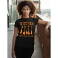 thumbnail image 3 of Witches Gotta Have Options Halloween Broom Unisex Men's T-shirt, 2XL, Black, 3 of 6