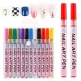 thumbnail image 7 of opvise 12Pcs Nail Art Pens Quick Dry Vibrant Color Excellent Saturation No Odor Comfortable Grip DIY Nail Art Drawing Pen 12pcs, 7 of 7