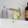 thumbnail image 5 of Carre Single Hole, Single-Handle, Bathroom Faucet in Brushed Gold, 5 of 12