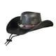 thumbnail image 3 of Sombrero de Vaquero, Gorras de Jazz, Sombrero de Ligero Y Elegante con Correa Ajustable para La Barbilla, Sombrero de Protección Solar para Va Negro Salvador Sombrero de vaquero, 3 of 10