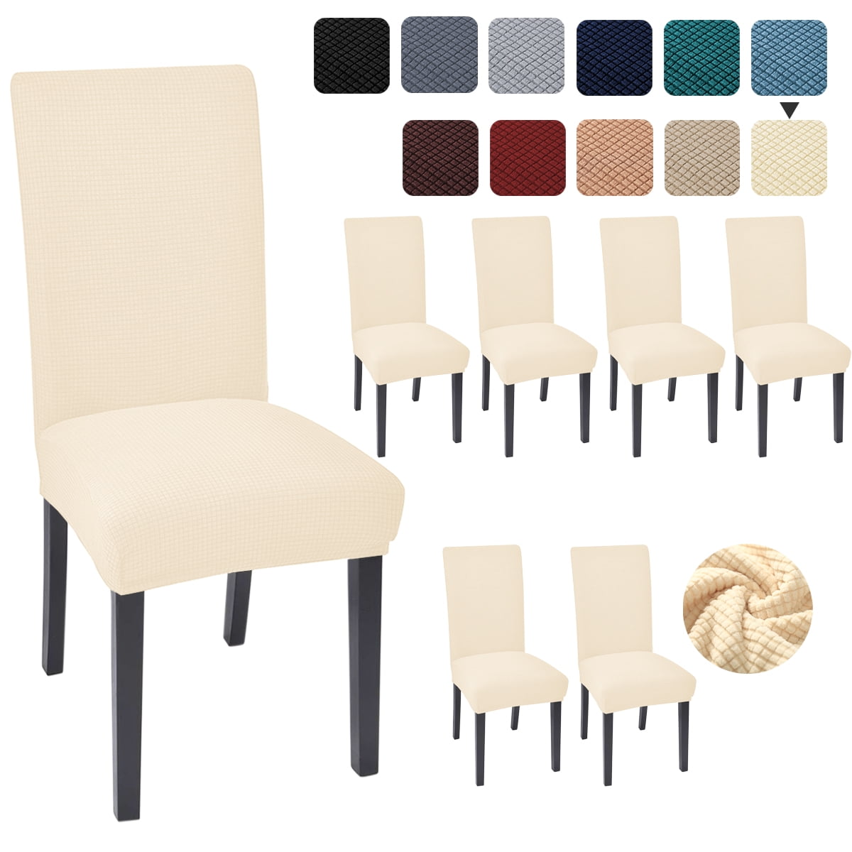 Chair Covers for Dining Room Set of 6 Kitchen Chair Covers, Dining Room
