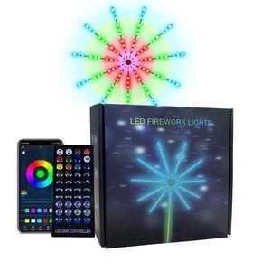 Iumwxz Lamp Light 40 Keys 10+1 Symp Fire Works Lights Fire Works Led Strips Dream Color Rgb Change Music Sound Sync Bluetooth Fire Works Lights with Remote Control Led Strip White Holiday Travel