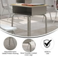 thumbnail image 4 of BizChair Student Desk with Open Front Metal Book Box - Maple/Silver, 4 of 11