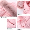 thumbnail image 4 of Winter Anime Sanrio Y2K Hellokittys Kuromi Girls Down Clothes Long Fur Hooded Cotton Padded Jacket Warm Slimwaist Kids Outerwear, 4 of 5