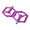Purple, variant on Mosiee Bicycle Pedals Mountain Cycling Bike Flat Cycling Pedal Orange