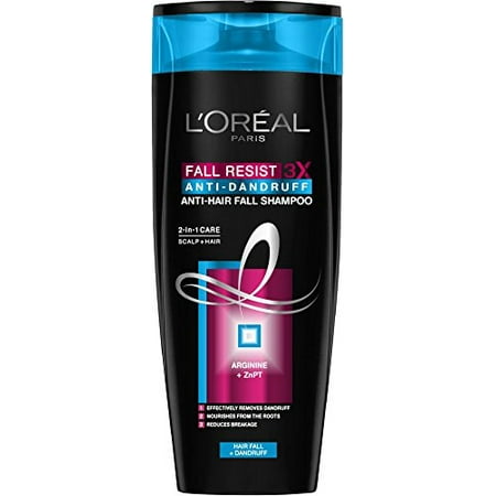 L'Oreal Paris Fall Resist 3X Anti-dandruff Shampoo, 75ml (With 10% (Best Loreal Shampoo For Hair Fall)