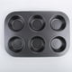 thumbnail image 5 of Bandeja para hornear cupcakes de 6 cavidades Bandeja para hornear pasteles antiadherente Bandeja para hornear de acero al carbono, 5 of 6