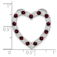 thumbnail image 5 of Auriga Fine Jewelry 925 Sterling Silver Garnet and CZ Heart Pendant for Women, 5 of 6