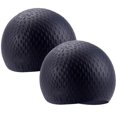 thumbnail image 1 of Gorro de natación de silicona con forma de burbuja para reducir la resistencia, gorro de natación reutilizable para mujeres y hombres, mantiene el peinado sin cambios, 2 uds., 1 of 5