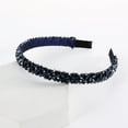 thumbnail image 2 of Thin Headbands - Sequin Headband, Double Crystal Headband, Sprinkle Hair Bands, Cute Sparkly Glitter Non Slip Headband, Hair Accessories, Black, 2 of 3