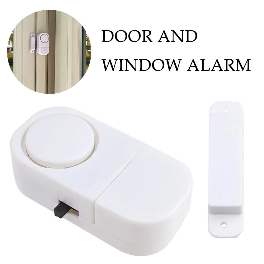 Wireless Door/Window Security Alarm, 90dB Siren, Magnetic Contact, Anti-Theft, for Home/Office Safety