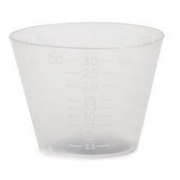Graduated Medicine Cup, McKesson, 1 oz. Translucent Plastic Disposable, 12146 - Pack of 100