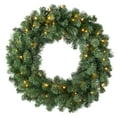 thumbnail image 3 of LED Christmas Wreath for Front Door Wall Display Christmas Wreath with Warm White Lights Battery Powered Holiday Decor for Festive Home Decorations, 3 of 6
