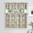 thumbnail image 2 of Retro Wildflower Curtains 36 Inch - 3 Panel Rustic Farmhouse Kitchen Set with Vintage Botanical Print, Boho Chic Rod Pocket Design for Country Style, 2 of 3