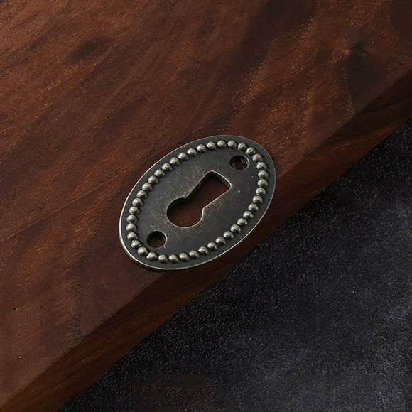 BESTYASH 12Pcs Coffee Zinc Alloy Door Hole Cover Plate Decorative Vintage Furniture Hardware