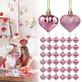 thumbnail image 3 of 36 Pcs Valentine's Day Heart Ornaments, Heart Shaped Decorations Tree Hanging Baubles, for Valentine’s Day Wedding Christmas Tree Mother's Day Anniversary Party Decoration, 3 of 9