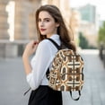 thumbnail image 6 of FORMRS Mini Backpack Purse for Women Travel Daypack Casual Shoulder Bag, Beige Geometric, 6 of 7