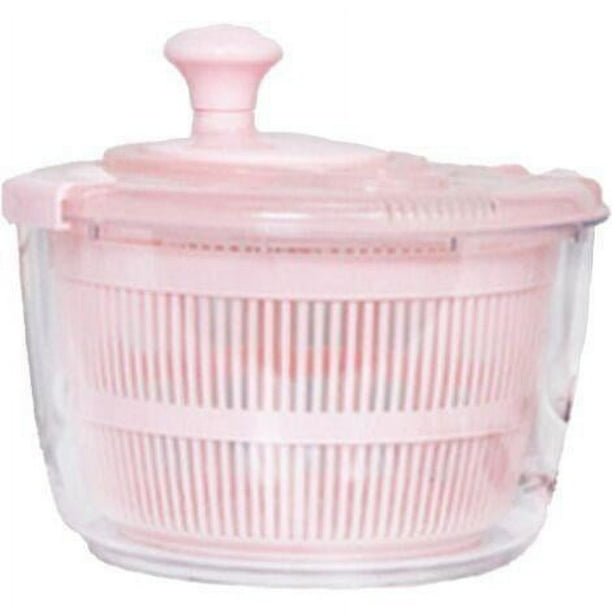 Secador rápido de verduras, centrifugador de ensaladas con recipiente grande de plástico para cocina para un secado eficiente, diseño ergonómico con junta de goma antideslizante para un manejo