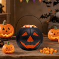 thumbnail image 5 of Halloween Pumpkin Bucket Decorations - Large 6.3" Trick or Treat Bucket with Handle, Foldable Detachable Pumpkin Candy Pail for Party Favors, Home Decor & Goodies Collection, 5 of 6