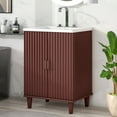 thumbnail image 7 of Yesurprise 24" Bathroom Cabinet Vanity with Sink Solid Wood Frame Storage Cabinet with 2 Close Doors Adjustable Shelf Bathroom Furniture, 7 of 7