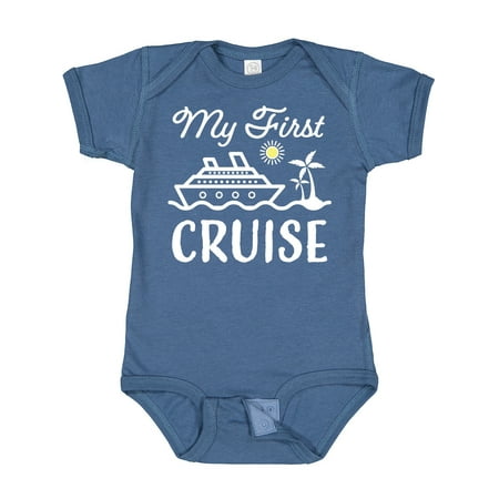 

Inktastic My First Cruise with Cruise Ship and Palm Trees Gift Baby Boy or Baby Girl Bodysuit