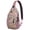 Colorful, variant on Starry Night Sky Sling Backpack, Celestial Planet and Nebula Design, Astronaut and Alien Themed Crossbody Bag for Sci-fi Fans