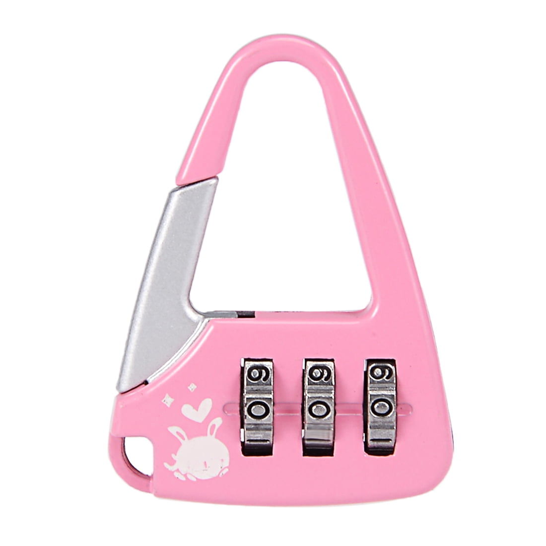 3 Digit Combination Padlock, 3.5mm Shackle, Zinc Alloy Padlock Pink