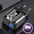 thumbnail image 2 of Eu Qc 3.0 Quick Charger 18w Usb Pd Plug Two Power Ports Travel Charger For Phone, 2 of 5