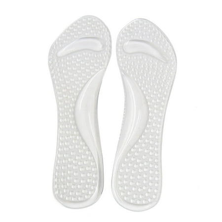 1 Pair Transparent Unisex Silicone Foot Massage Insole Relax Cushion ...