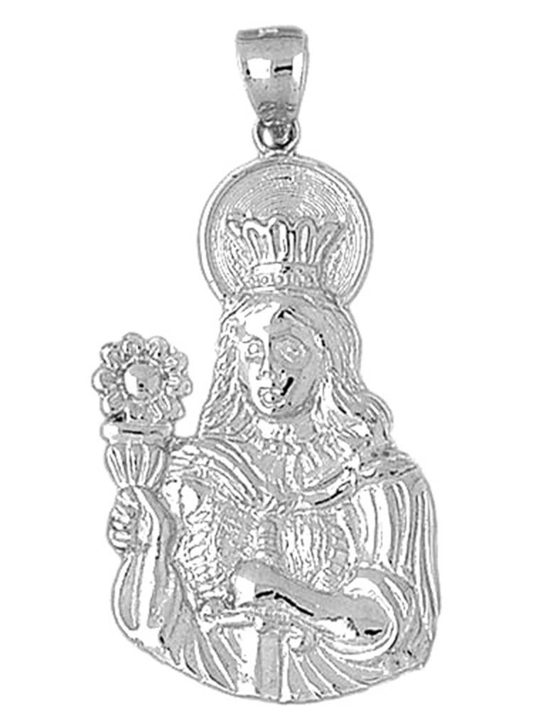 Jewels Obsession 14K White Gold Cat Pendant 23 mm