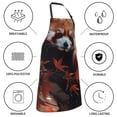 thumbnail image 5 of Pofeuu Red Panda Autumn Branches Print Waterproof Apron with Pockets Adjustable Cooking Aprons Kitchen Bib for Baking Household Cleaning, 5 of 8