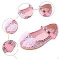 thumbnail image 6 of Quealent Girls Dress Shoes Glitter Princess Shoe Flower Mary Jane Low Heels Party Wedding Prom Footwear for Toddler Kids Red for Size 10, 6 of 7