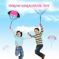 thumbnail image 2 of C Hand Throwing Parachute Toy Outdoor Flying Activity Set For Kids Educational Play Nylon Material Easy Toss Game No Battery Required Soldier Figure Fun Pink, 2 of 4