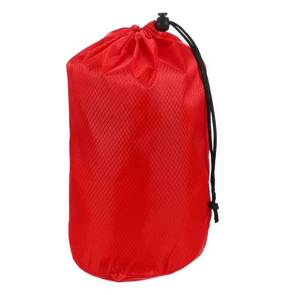 Uxcell Stuff Sack, Waterproof Ditty Bags Storage Sacks Portable Outdoor Ultralight Drawstring Dry Stuff Bag Gear with Toggle 6x12In & Red for (Backpacking Camping Traveling Hiking)
