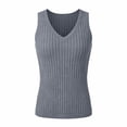 thumbnail image 4 of Tdoqot Womens Ribbed Tank Tops- Casual V-Neck Soft Slim Fit Sleeveless Undershirts Gray Size S-2XL, 4 of 8