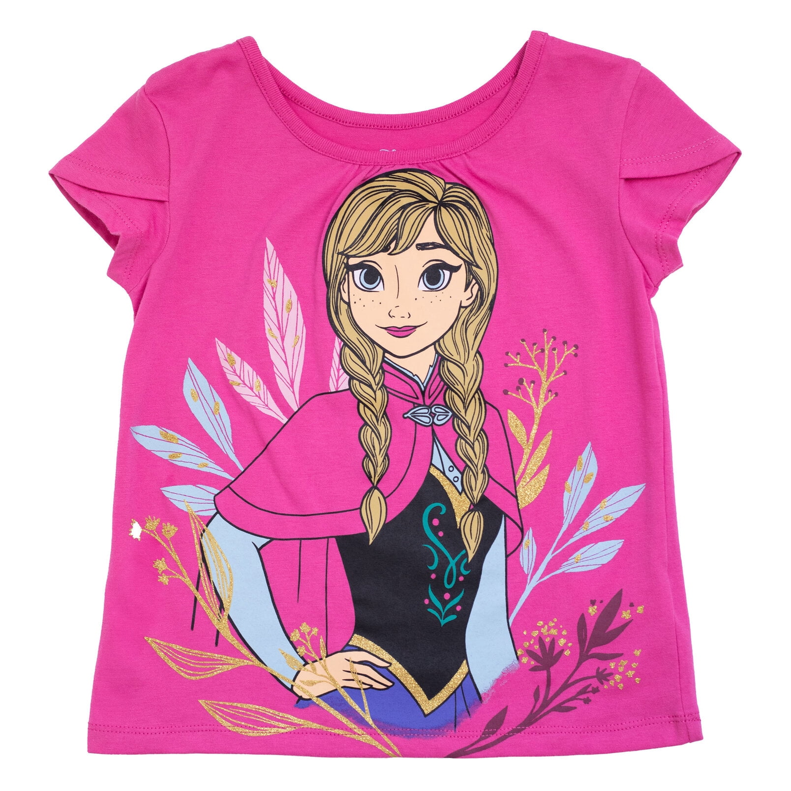 Disney Frozen Toddler Girls' T-Shirt and Tutu Skirt Set with Scrunchie Pink Anna