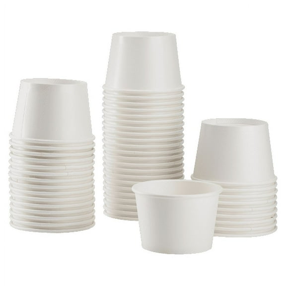 Karat 8oz Double Poly Paper Hot/Cold White Food Container - 95mm, 1000 Pcs (Yogurt Container) C-KDP8W