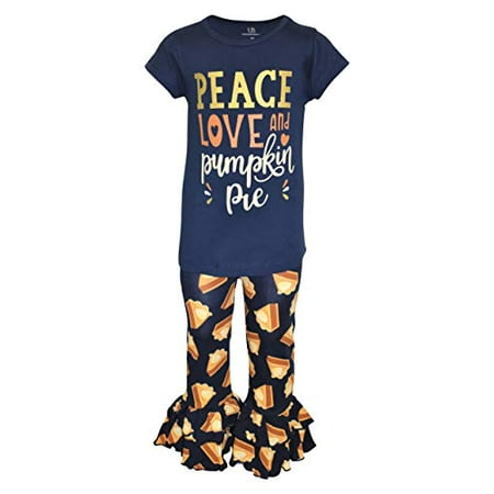 

Unique Baby Girls Peace Love and Pie 2pc Thanksgiving Legging Set (3t Pie)