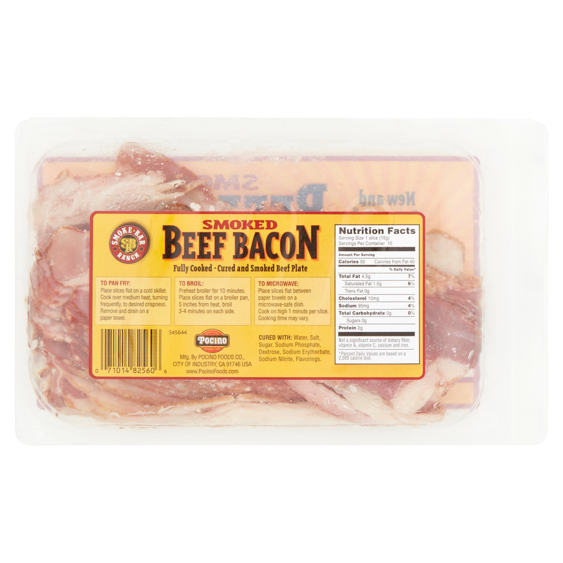 Smoke Bar Ranch Smoked Beef Bacon, 10 Oz. - Walmart.com
