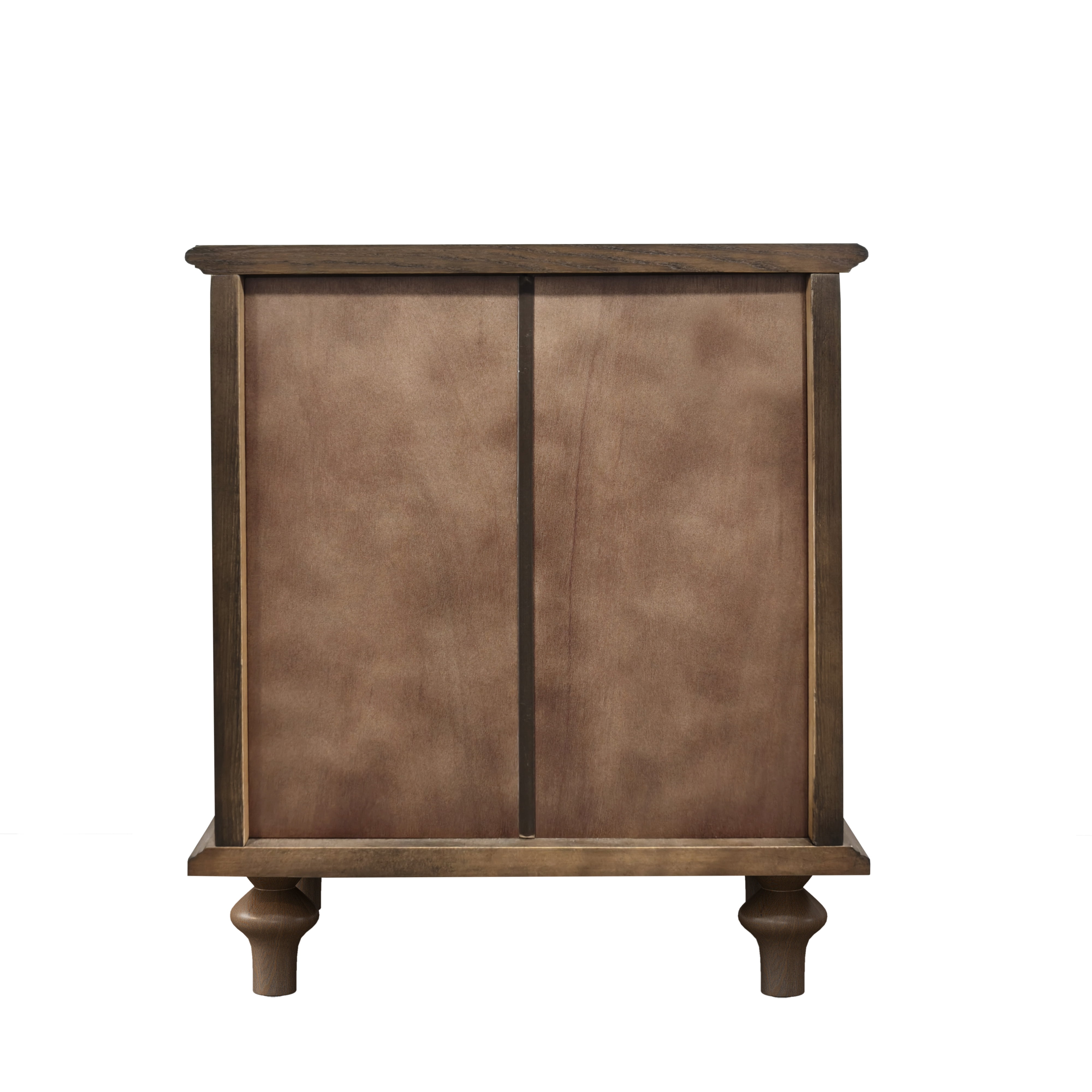 Farmhouse Nightstands Set of 2 with 4 Drawer,Wood Storage End Table with Hidden Pull-Out Shelf, Large Side Table with 4 Solid Wood Feet and Metal Handle,Easy Assembly,Walnut Brown